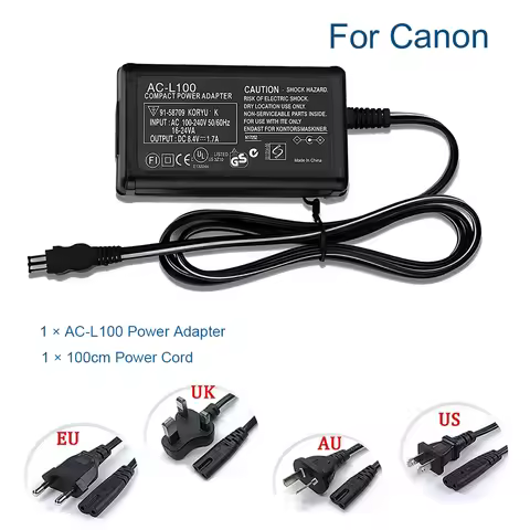 AC-L100C For Sony Camera AC-L10A L10B L15 L100C Power Adapter NX100 AX2000 MC2500 HXR-NX3 CCD-TRV228