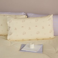 LINE FRIENDS | 好友地球印花信封式枕套1入-鵝絨黃