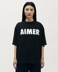 AIMER - AIMER Logo T-shirt เสื้อยืดโอเวอร์ไซส์ สกรีนลาย