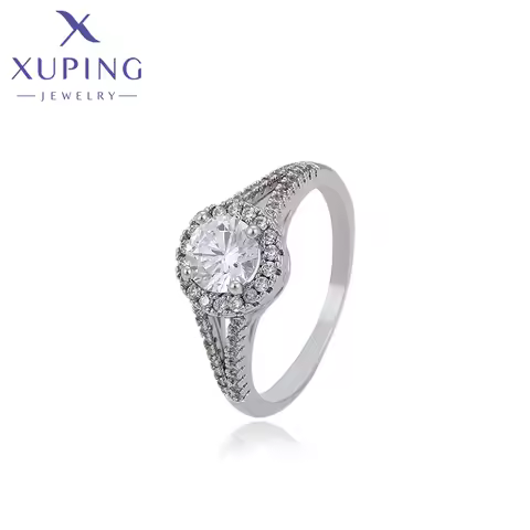 Xuping Jewelry Fashion Charm Wedding Gift Women Engagement Ring with Rhodium Plated ZBR197