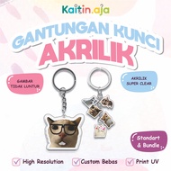 GANTUNGAN Keychain Acrylic Keychain/ CAT MEME SILLY CAT MEME/ CAT MEME/ (50+ VARIATIONS) Cute Keycha