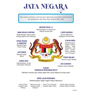 CMC8081 Jata Negara State Coat of Arms Poster (A2 Size 420x594mm) National Day Merdeka Day Patriotis