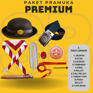 topi boni laken rajut atribut lengkap peralatan pramuka pramukaan anak penggalang putri /  peralatan