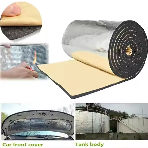 Car Heat Sound Deadening Insulation Mat Auto Sound Deadener Foam Heat Insulation Pad for Auto Hood E