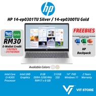 HP 14-ep0301TU Perak BA1Y1PA | 14-ep0300TU Emas BA1Y0PA i3-N305 Intel UHD 8GB 512GB SSD 14" FHD W11 