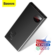 2022 Baseus Power Bank 20000mAh Portable Fast Charging Powerbank USB Type C PD Qucik Charge3.0 Pover