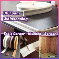 3D Foam Table Corner Protector Wainscoting Skirting Waistline Border Line DIY Frame Border Skirting 