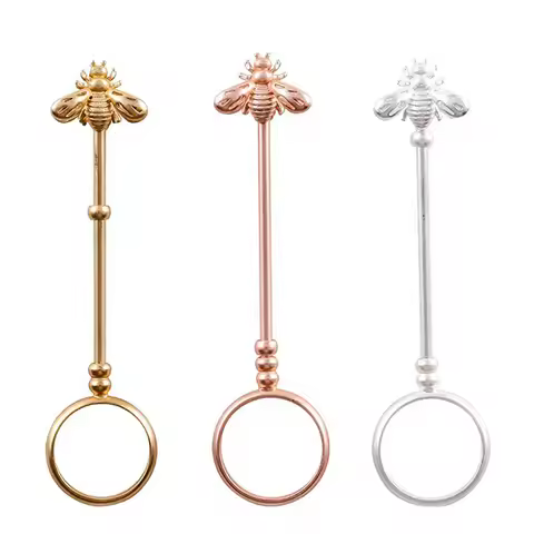 C 1pc new Bee Cigarette Holder Ring Rack Clip Metal Portable Cigarette Stand Finger Cilp Hand Clamp 