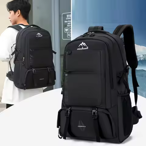 60L Travel Backpacks Men Business Laptop Pack Large Capacity 15.6 Inch Computer Bag Travel Commuting