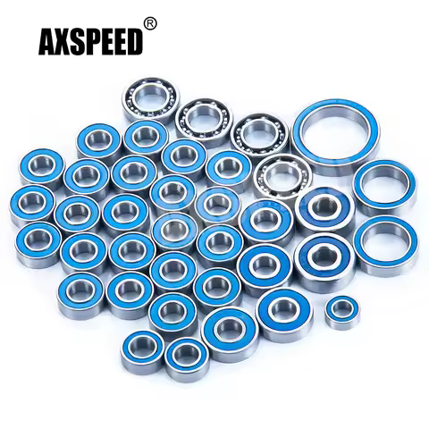 AXSPEED 38Pcs Wheel Hub Sealed Bearing Kit for Axial SCX10 III AXI03007 1/10 RC Crawler Car Truck Ac