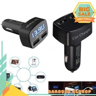 4 IN 1 CAR CHARGER 4IN1 CAR CHARGER/ USB VOLTMETER, AMPERE METER, TEMPERATURE CAR CHARGER WITH DUAL 