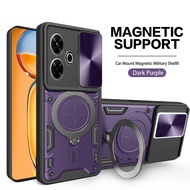 Ốp lưng bảo vệ máy ảnh trượt từ tính cho Xiaomi Redmi 13C 4G Ốp vỏ cho Xiaomi Redmi chống sốc mềm Xi