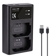 K&F CONCEPT NP-FZ100 Dual Slot Quick Charger Micro USB and Type-C Dual Interface Battery Compatible