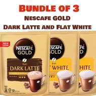 Bundle of 3 Nescafe Gold Premix 3 in 1 Coffee - Dark Latte &amp; Flat White