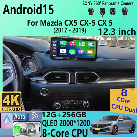 12.3 inch For Mazda CX5 CX-5 CX 5 2017 2018 2019 Video Player Screen Multimedia CarPlay Car Radio Au