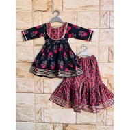 Girls Designer Dress Sharara Kurti set / Kids Dress set - Indian Ethnic - Ready Stock