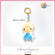 [SG LOCAL] Princess Customised Keychain / Bag Tag / Accessories / Handmade / Personalised Keychain