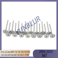 16PCS Intake & Exhaust Valve Kit Fit 2.0 L Diesel N47 04-20 For BMW 118d 120d 218d 220d 316d 318d 32