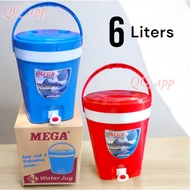 6 LITERS MEGA Water Jug with cover and handle Random Color