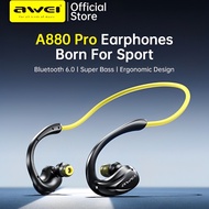 Awei A880 PRO Super Bass Bluetooth 6.0 Earphones Sports Running Earbuds With Mic