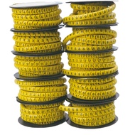 1Roll number tube EC-1 EC-1.5 EC-2.5 EC-4 EC-6 Square Number Tube Cable Marker Colorful Mark Wire M 