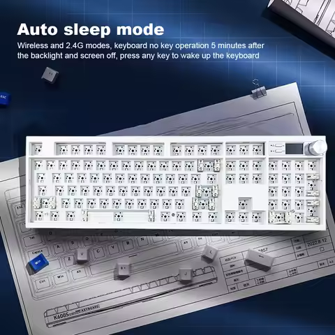 GMK67 75% Wireless Mechanical Keyboard Gasket Mounted BT5.0/2.4G Wireless/Wired Three Modes Gaming K