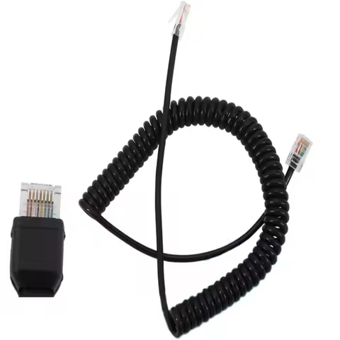 2x Microphone Cable For Icom HM-207-s HM-133-v IC-2300H IC-2730A ID-5100A ID-4100A RJ-45 8 Pin To 8 