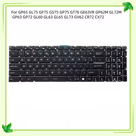 New US Laptop Layout Keyboard For MSI GP65 GL75 GF75 GS75 GP75 GT76 GE63VR GP62M GL72M GP63 GP72 GL6
