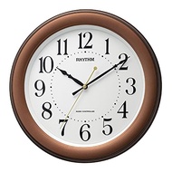 Clock Rhythm (Rhythm) Watch Radio Clock Quiet Continuous Second Hand Tea φ31.4X4.8cm 8MY563SR06 Brown【Direct From JAPAN】