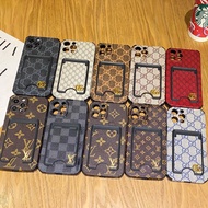Premium LUXURY SOFTCASE LEATHER LEATHER FULL MOTIF PROTECT Camera Design LOGO" LV/GUCCI+SLOT CARD/AT