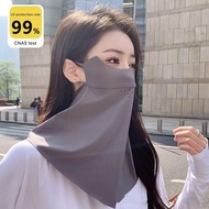 Summer Sun Protection Neck Mask UPF50+ Ice Silk Full Face Anti-UV Neck Scarf Protection Dustproof Su
