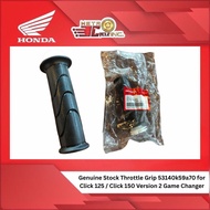 Honda Throttle Grip 53140K59A70 for Click 125 v2 & v3, Click 150 v2, and Genio
