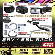 GIVI KTM DUKE 250/390 2018-2023 SRV/SBL SPECIAL RACK/SIDE BAGS HOLDER/KOTAK/BOX/BEG TANK LOCK/TAIL L