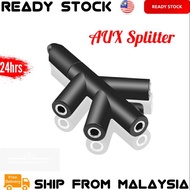 3.5mm Aux Splitter Audio Earphone 1 to 4 Earphone Jack Ports Share Adapter Cellphone Notebook PC MP3