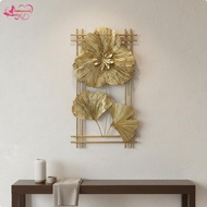 Abbraccia Golden Ginkgo Foliage Wall Art Long-Lasting Finish Golden Foliage Metal Hanging