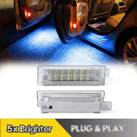 2Pcs LED Car Door Courtesy Lights Footwell Trunk Luggage Lamps For Bmw E90 E91 E92 E93 F10 X1 X3 X4 