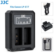 JJC Camera Charger USB Dual Slot for Canon LP-E17 LPE17 Compatible with Canon EOS R100 R50 R10 R8 RP