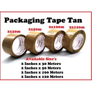 3 Rolls Little Town Packaging Tape Tan 48mm 2 Inches 30 to 150Meters