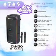 VF I Vinnfier Tango Studio 1 250W Max Karaoke Potable Bluetooth Speaker with 2 Wireless Microphone