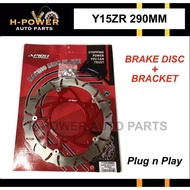FRONT BRAKE DISC Y15ZR V1-V2 290MM APIDO RACING(PIRING DISC Y15 BRACKET 290 Y15ZR ACCESSORIES MOTORCYCLE YSUKU)