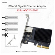 AQC113-B1-C chip PCIe adapter RJ45 10G 10 Gigabit Ethernet card