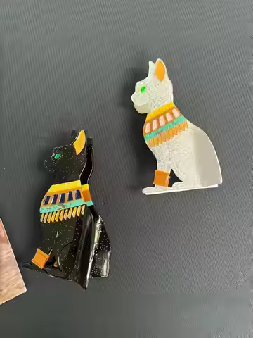Select 2 Egyptian cat hair claw hair clip clip hair accessories White Black ethnic style Bohemian st