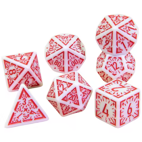 DND Dice Set 7 Pieces Polyhedral Entertainment Dice D4-D20 for DND TRPG Party Tabletop Game