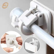 Curtain Rod Holder Adjustable Self Adhesive Wall Hooks Punch-free Curtain Rods Bracket Hanging Fixed Clips Home Organizer