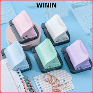 WININ 6-Hole Paper Punch, Labor-saving Notebook Scrapbooking Binding Round Hole Puncher, Creative Ma