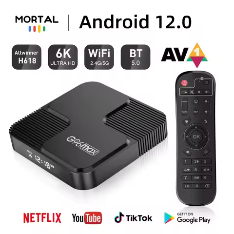 Mortal TV Box Android 12 G96 Max Google Chromecast Allwinner H618 Dual Wifi 6 AV1 100M 4G 64G 6K BT5