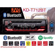 JVC KD-T712BT 1-DIN CD RECEIVER BLUETOOTH CAR AUDIO RADIO PLAYER USB STEREO RECEIVER MP3 PLAYER WITH REMOTE CONTROL
