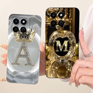 For Honor X7C 4G 5G Casing ALT-LX2 ALT-NX1 Back Cover Fashion Initial Letters Soft Silicone Case For