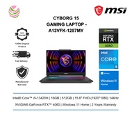MSI Cyborg 15 A13VFK-1257MY 15.6" FHD 144Hz Gaming Laptop (i5-13420H, 16GB, 512GB, RTX 4060, Win11, 
