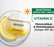 Garnier Bright Complete Serum Cream SPF36 50ml / Sleeping Mask Night Cream 50ml | Krim Siang Malam